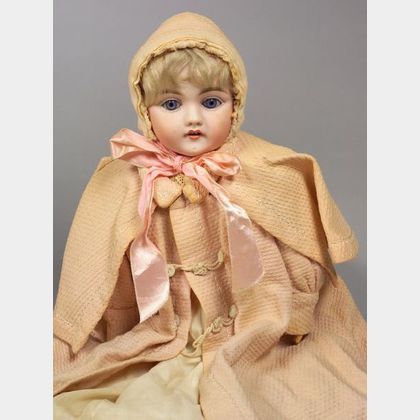 Kestner 143 Mold Bisque Head Doll in Original Clothing