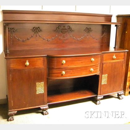 A.H. Davenport Georgian-style Carved Mahogany Sideboard