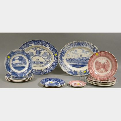 Seventeen Assorted Wedgwood University and College Ceramic Plates