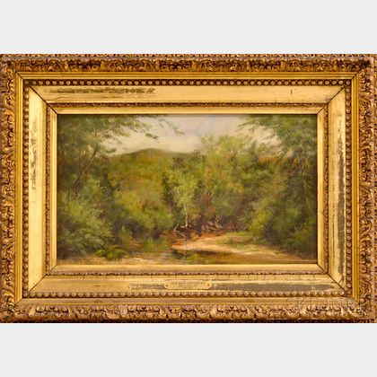 Anna C. Freeland (American, 1837-1911) Forest Landscape.