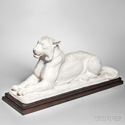 Charles Robert Knight (American, 1874-1953) Plaster Maquette for the Palmer Square Tiger/Memorial to Edgar Palmer