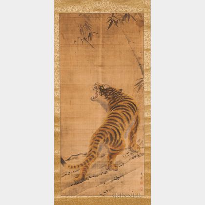 Hanging Scroll Depicting a Tiger