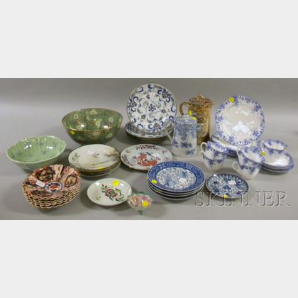 Forty-two Pieces of Asian, English, and other Assorted Decorated Ceramic Tableware