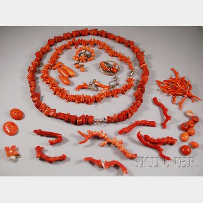 Small Group of Coral Jewelry
