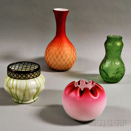 Four Pieces of Art Glass