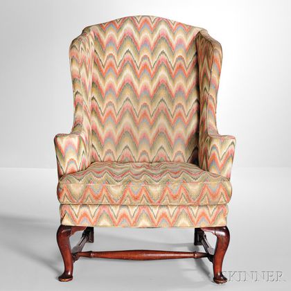 Queen Anne Upholstered Easy Chair