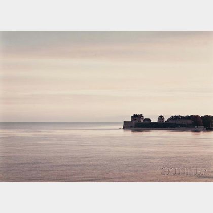 John Pfahl (American, b. 1939) Two Photographs: Sunset on Fort Niagara
