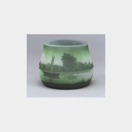 D'Argental Scenic Cameo Glass Vase