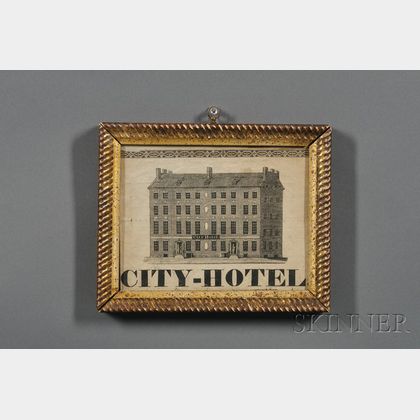 Framed "CITY-HOTEL" Print