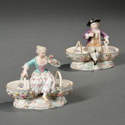 Pair of Meissen Porcelain Figures
