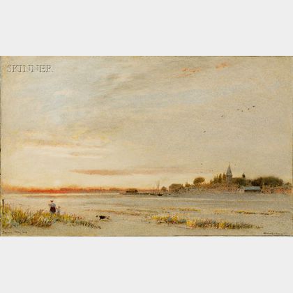 Albert Goodwin (British, 1845-1932) Lot of Two Views: Bavino - Lago Maggiore