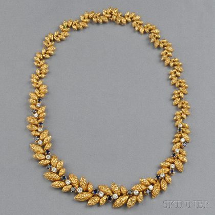 18kt Gold, Sapphire, and Diamond Necklace, Boucheron