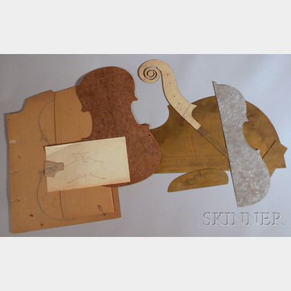Assorted Paper and Metal Violin Templates