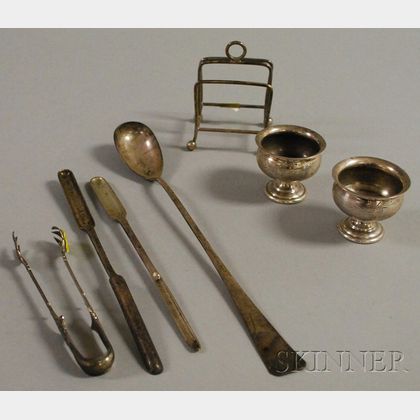 Seven Small Silver Tableware Items