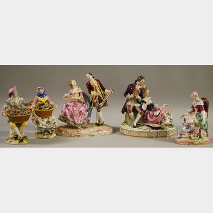 Five Porcelain Figures and Figural Groups