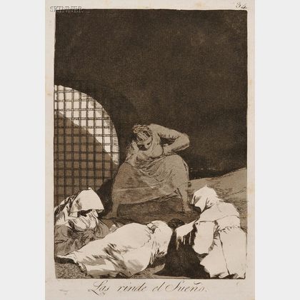 Francisco de Goya (Spanish, 1746-1828) La rinde el Sueño