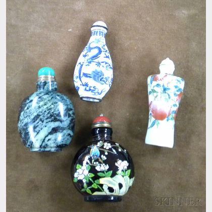 Four Assorted Asian Snuff Bottles
