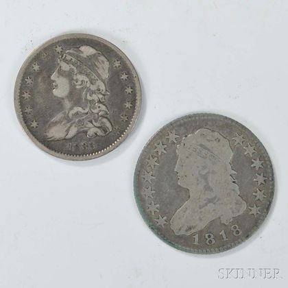 1818 and 1835 Capped Bust Quarters