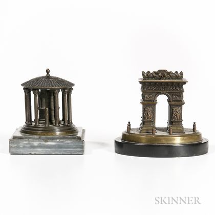 Two Grand Tour Architectural Bronzes