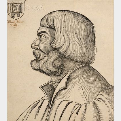 Erhard Schön (German, 1491-1542) Portrait of Albrecht Dürer in Profile
