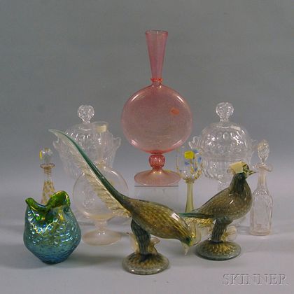 Ten Pieces of Miscellaneous Glass
