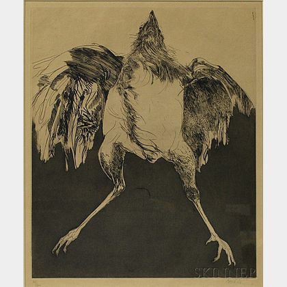 Leonard Baskin (American, 1922-2000) Untitled (Bird)