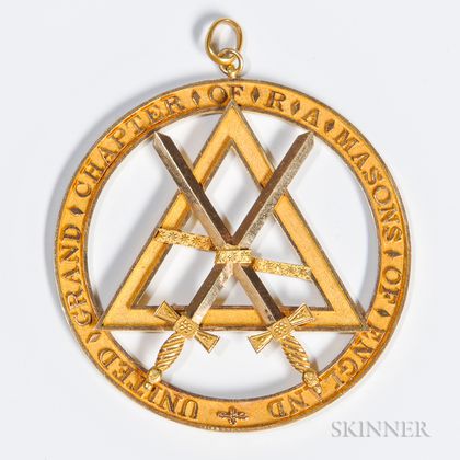Gold Masonic Grand Sword Bearer Pendant