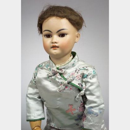 Large Simon & Halbig 1129 Oriental Bisque Head Doll