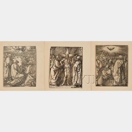 Lot of Three Woodcuts by or after Albrecht Dürer (German, 1471-1528) The Ascension, The Doubting Thomas