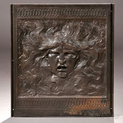 Elihu Vedder (American, 1836-1923) Samson Central Fireback Panel 