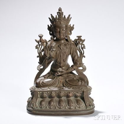 Bronze Statue of Manjushri Bodhisattva