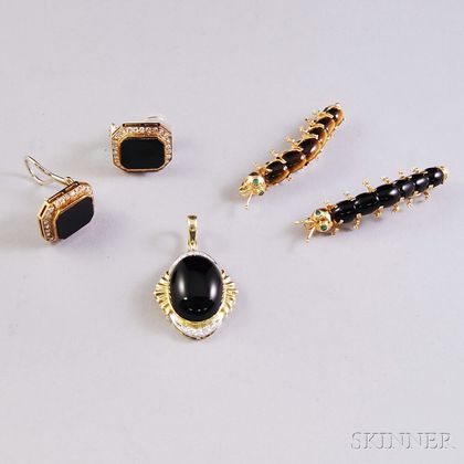 Small Group of Gold and Stone Jewelry