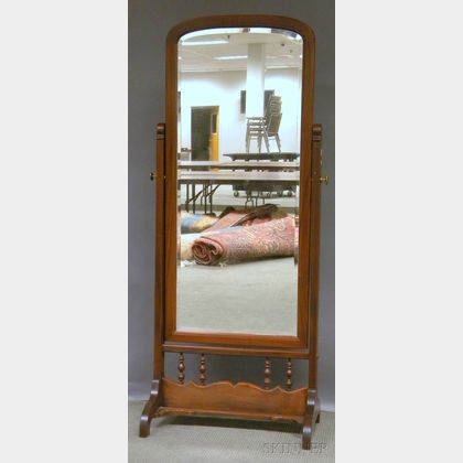 Irving & Casson/A.H. Davenport Late Victorian Carved Mahogany Cheval Mirror