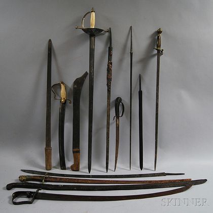 Group of Assorted Sword Blades and Knives