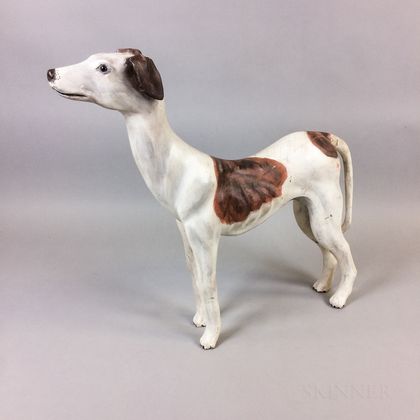 Carved and Painted Wood Italian Greyhound