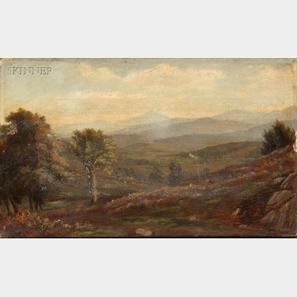 Attributed to John Christopher Miles (American, 1837-1911) Landscape, Possibly a View of the White Mountains