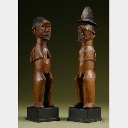 African Carved Wood Couple