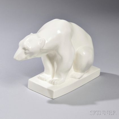 Wedgwood Moonstone Model of a Polar Bear