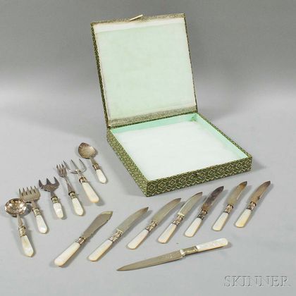 Mother-of-pearl-handled Partial Flatware Set