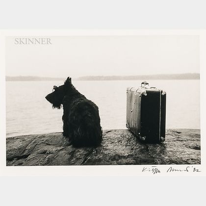 Kristoffer Albrecht (Finnish, b. 1961) Dog with Suitcase