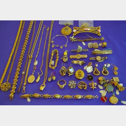Group of Gilt and Metal Jewelry Items