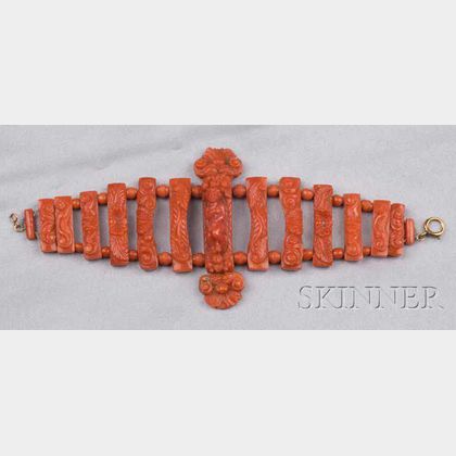 Antique Coral Bracelet