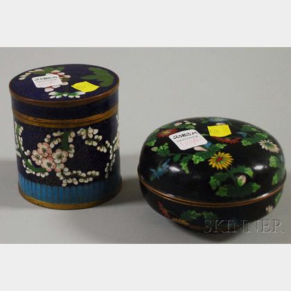 Two Chinese Cloisonne Covered Jars