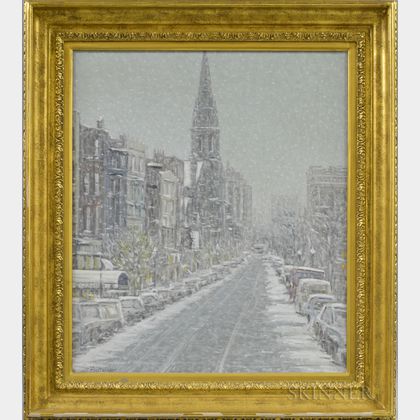 Joseph Fontaine (American, 1930-2004) Boston in Winter