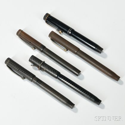 Five Parker Fountain Pens