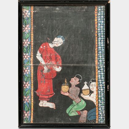 Manuscript Painting Depicting a Woman