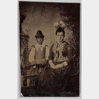 Tintype Depicting a Black Woman and Child