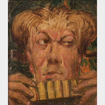 American School, 20th Century Man with Pan Pipes