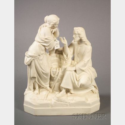 Parian Group Depicting Christ and the Woman of Samaria