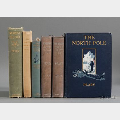 Peary, Robert Edwin (1856-1920),Five Titles in Six Volumes